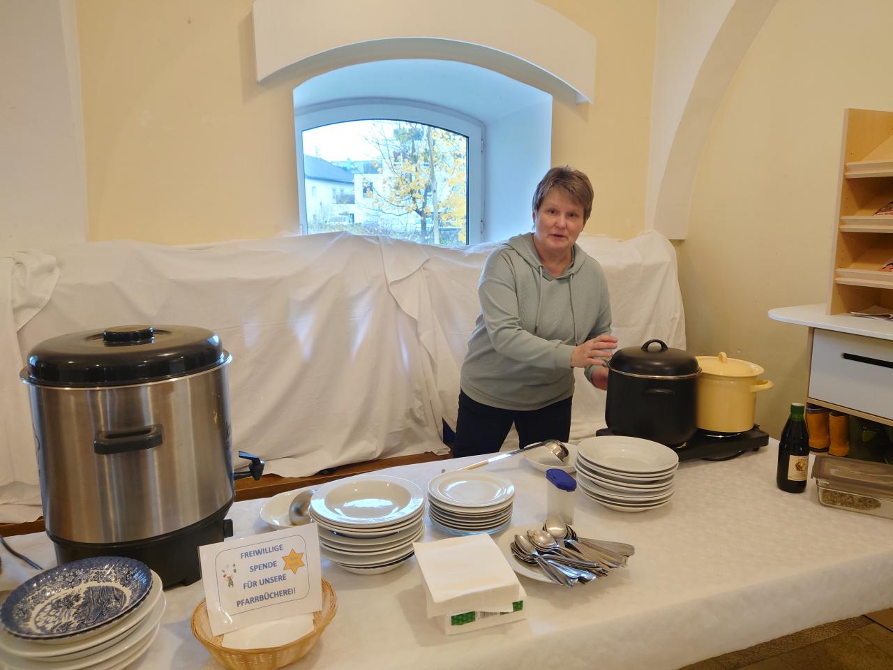 Pfarrcafe, Pfarrkaffee, Erntedankfest, Pfarrbücherei Vöcklabruck, Bibliothek