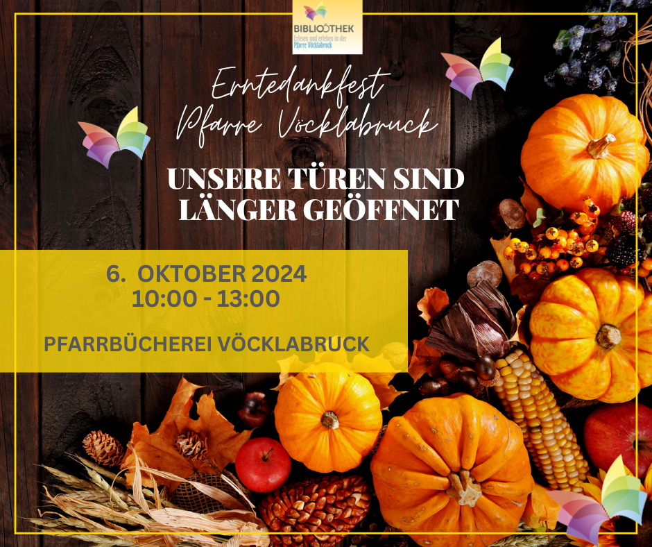 Tag der offenen Tür, Erntedankfest, Pfarrbücherei Vöcklabruck, Bibliothek