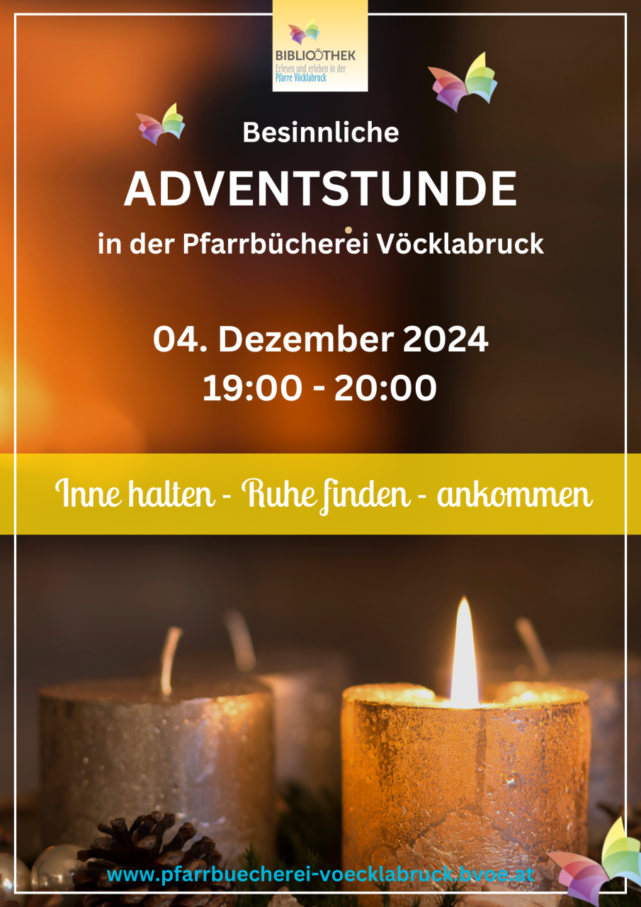 Advent, Adventstunde, Pfarrbücherei Vöcklabruck, Bibliothek Pfarre Vöcklabruck