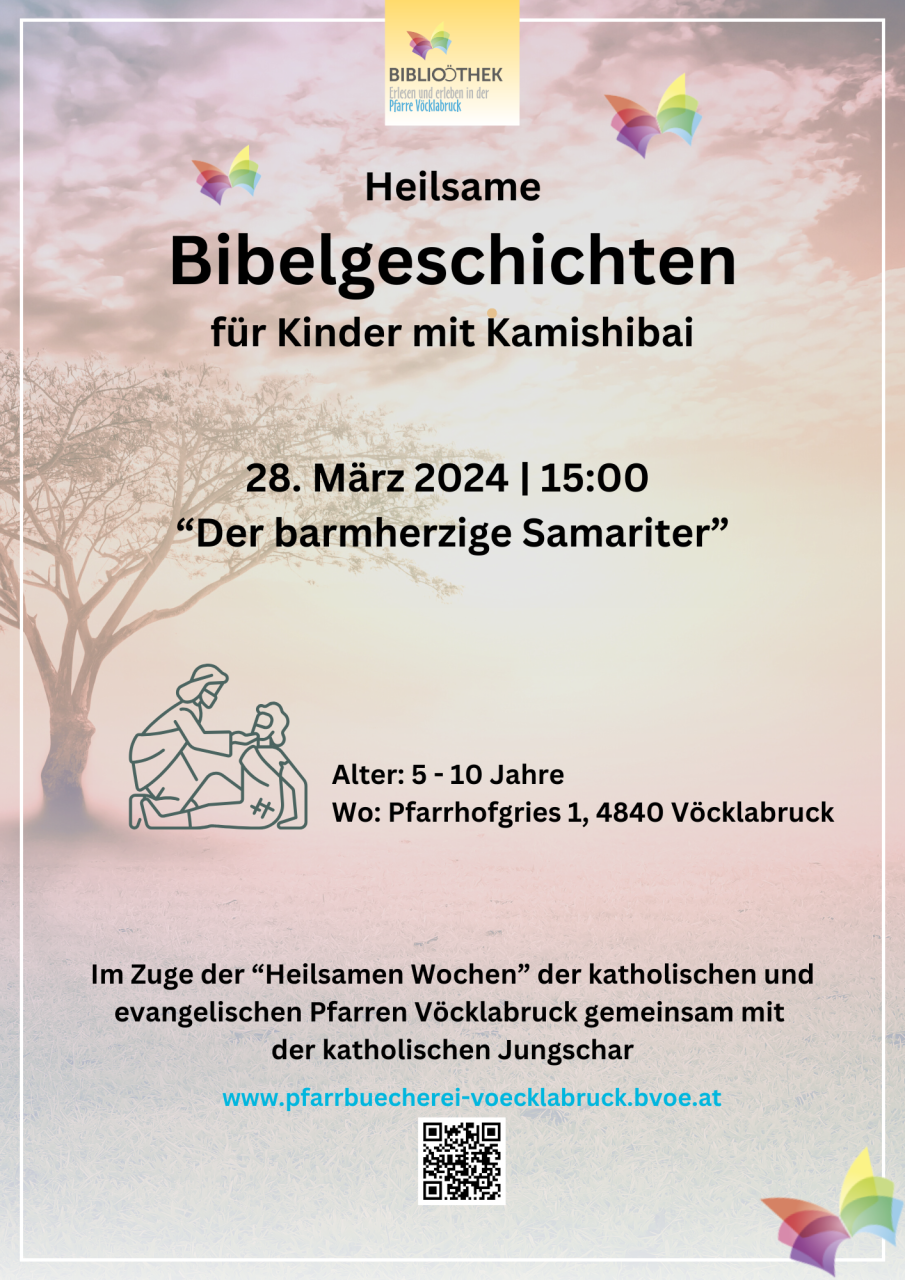 Heilsame Bibelgeschichten, Bibelstunde für Kinder, Pfarrbücherei Vöcklabruck, Bibliothek Pfarre Vöcklabruck