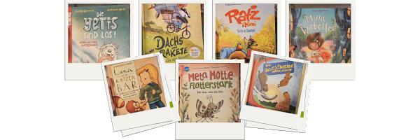 Beispielbilder von Vorlesebüchern in der Pfarrbücherei Vöcklabruck