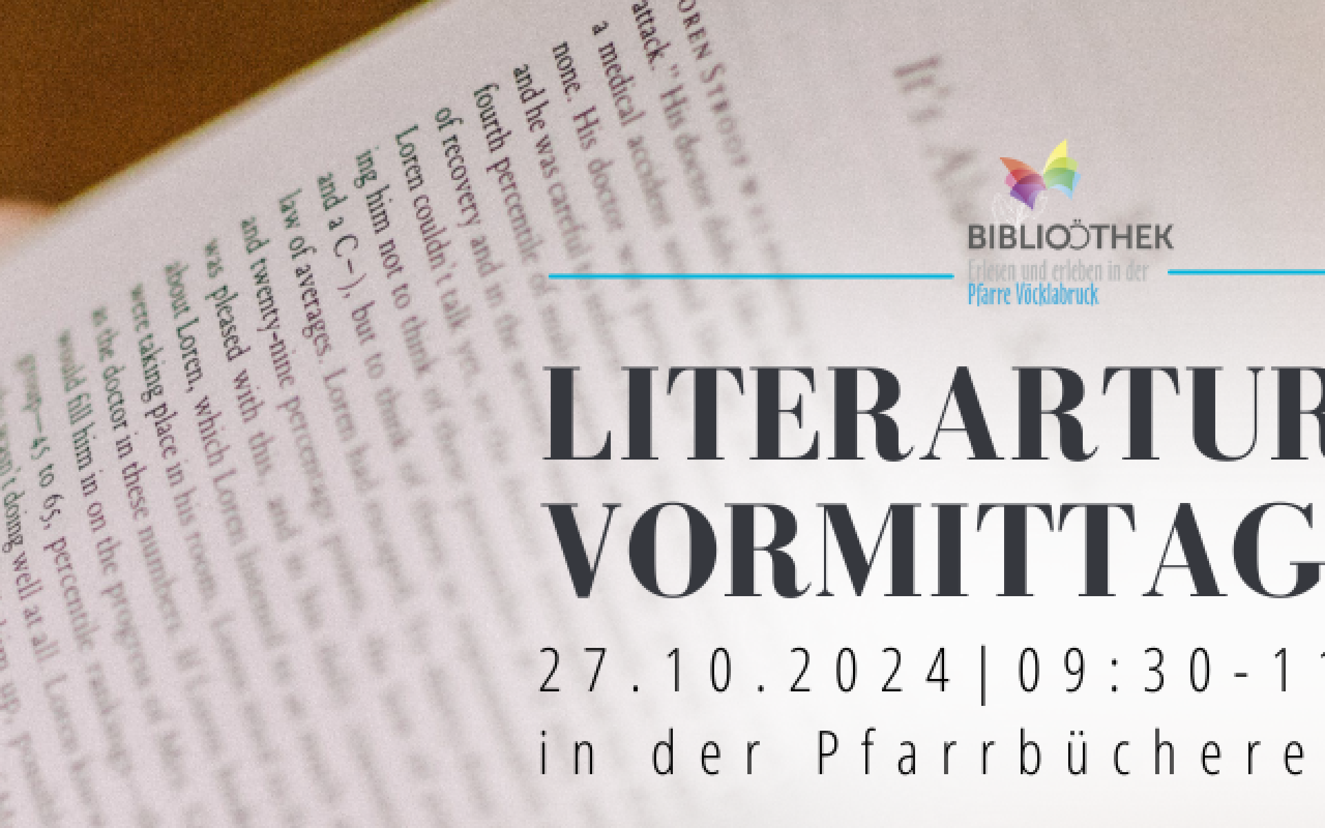 Österreich liest, Literatur Vormittag, Pfarrbücherei Vöcklabruck, Bibliothek