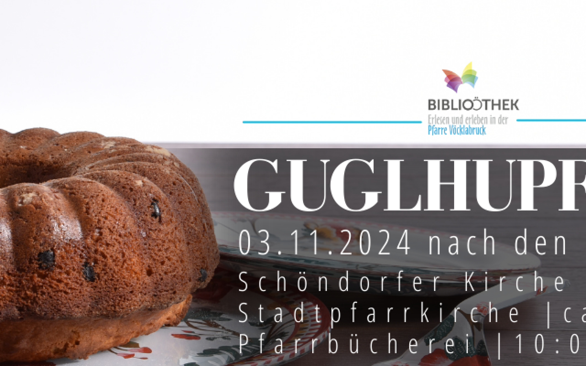 Guglhupf to Go, Pfarrbücherei Vöcklabruck, Bibliothek der Pfarre Vöcklabruck