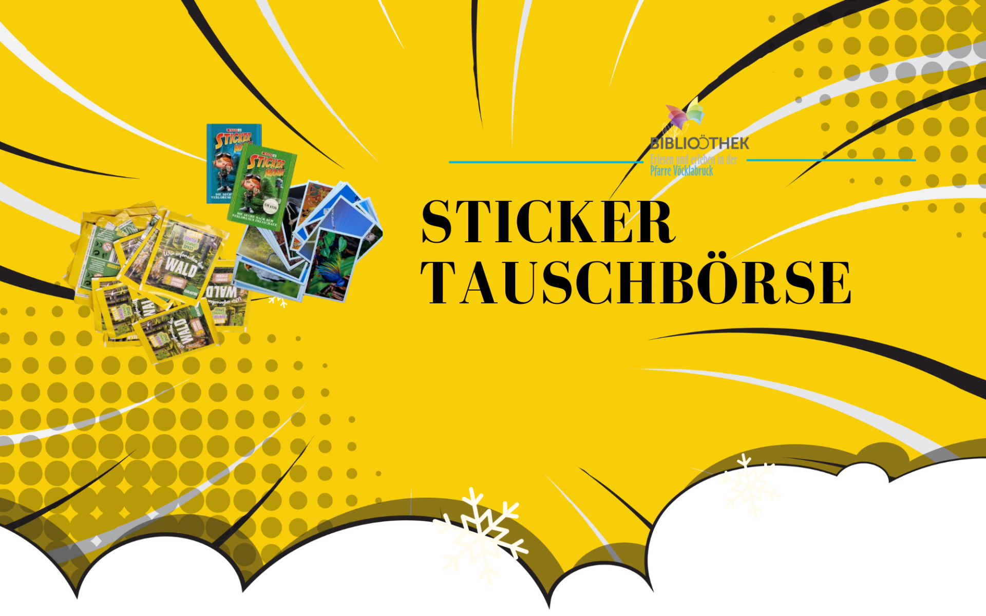 Sticker Tauschbörse, Stickermania, Pfarrbücherei Vöcklabruck, Bibliothek Pfarre Vöcklabruck