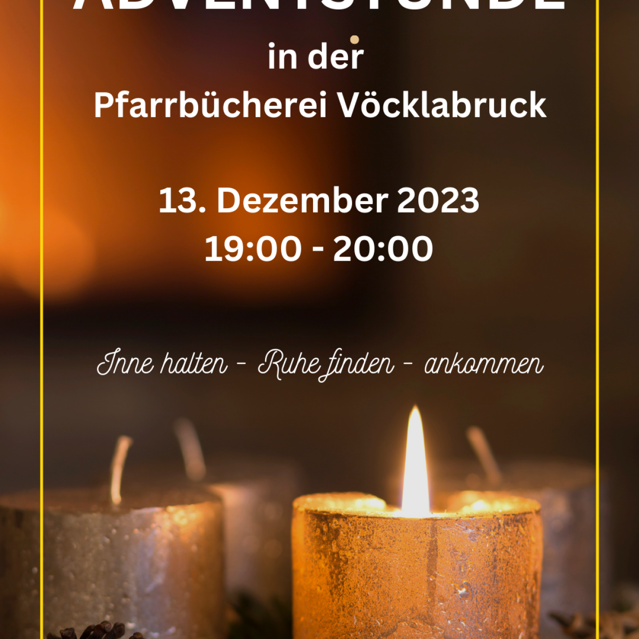 Adventstunde, Pfarrbücherei Vöcklabruck, Bibliothek