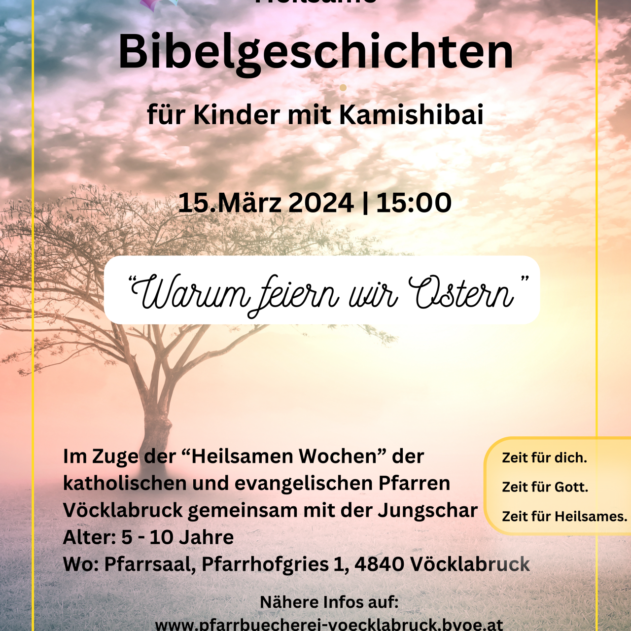 Bibelstunde für Kinder, Pfarrbücherei Vöcklabruck, Bibliothek Pfarre Vöcklabruck