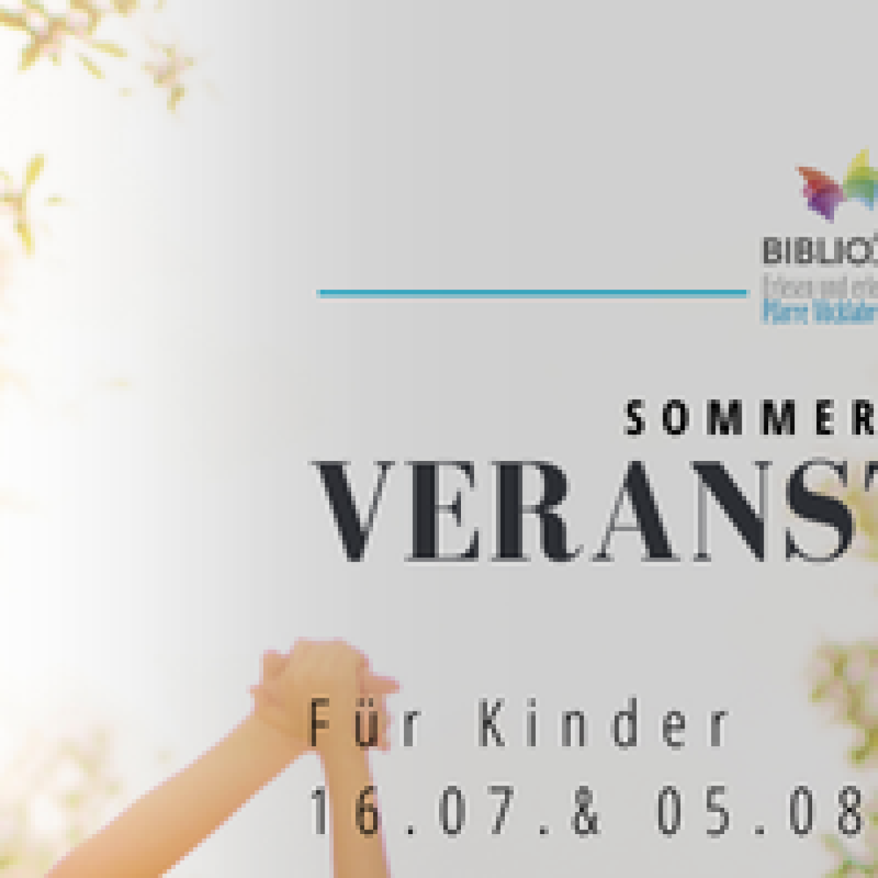 Header Sommerveranstaltungen 2024 in der Pfarrbücherei Vöcklabruck, Bibliothek Pfarre Vöcklabruck,