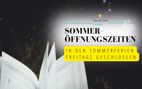 Sommeröffnungszeiten, Pfarrbücherei Vöcklabruck, Bibliothek Pfarre Vöcklabruck